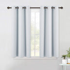 NICETOWN Room Darkening Draperies Curtains Panels, Window Treatment Thermal Insulated Grommet Room Darkening Curtains/Drapes for Bedroom (2 Panels, 42 by 45, Platinum-Greyish White)