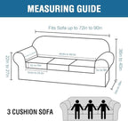 H.VERSAILTEX Modern Velvet Plush 4 Piece High Stretch Sofa Slipcover Sofa Cover Furniture Protector Form Fit Luxury Thick Velvet Sofa Cover for 3 Cushion Couch, Machine Washable (Sofa, Rust