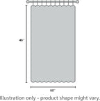 YJ YANJUN Vintage Lace Curtains Boho Sheer Kitchen Curtain Panels 45 inch Length for Window Over Sink Spring Floral Pattern Design Small Short Drapes for Bathroom 2 Panels 52W x 45L