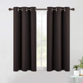 NICETOWN Blackout Curtains & Drapes for Bedroom, Toffee Brown, W34 x L40, Set of 2, Triple Weave Grommet Top Thermal Insulated Light Blocking Panels for Bathroom/Living Room