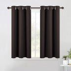 NICETOWN Blackout Curtain Panels for Bedroom Window, Triple Weave Microfiber Energy Saving Thermal Insulated Solid Grommet Blackout Draperies and Drapes (One Pair, 42 Inch by 45 Inch, Toffee Brown)