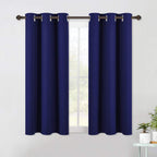 NICETOWN Living Room Blackout Curtain Panels, Window Treatment Energy Saving Thermal Insulated Solid Grommet Blackout Drapes/Draperies (1 Pair, 42 by 54-Inch, Royal Blue)