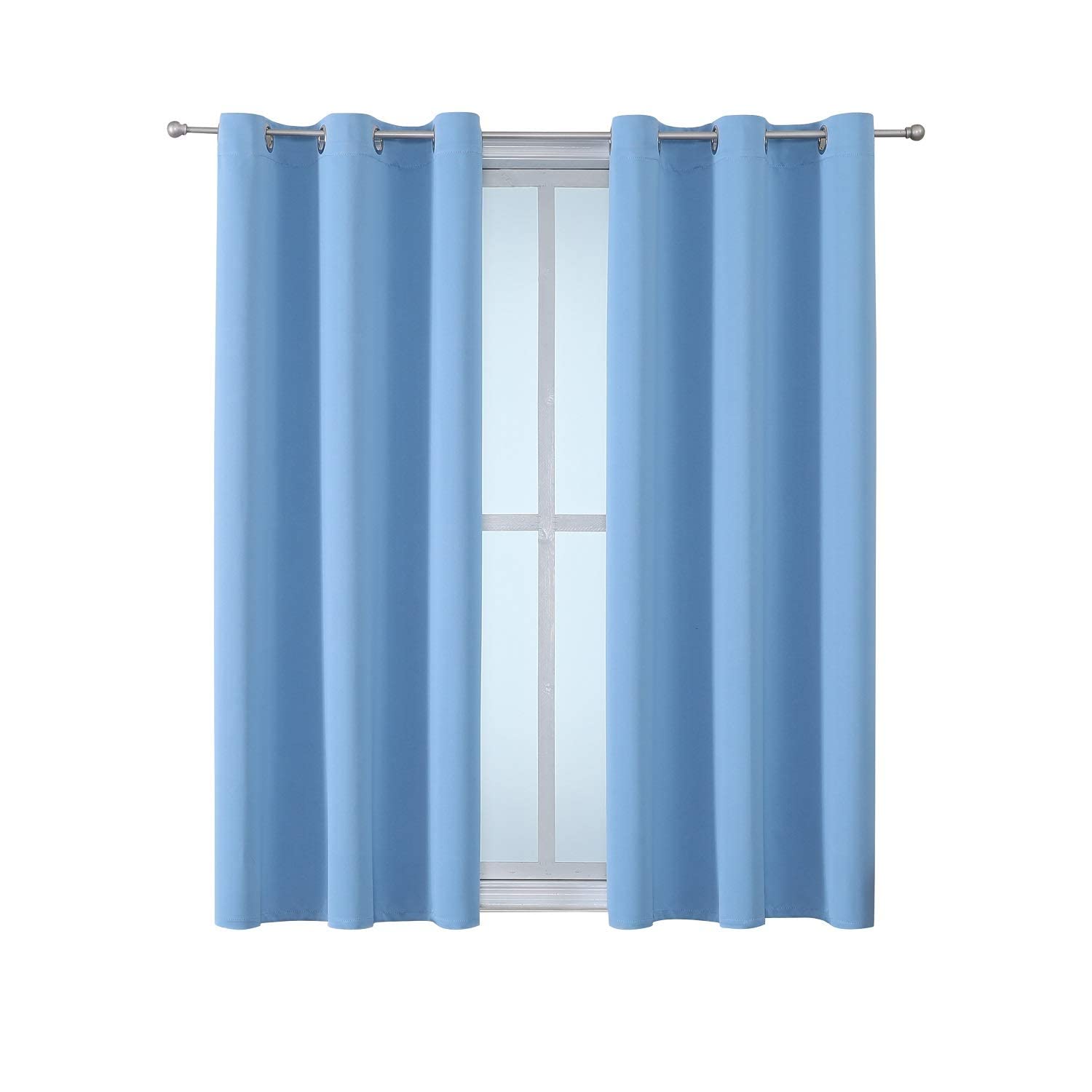 ChrisDowa Room Darkening Curtains for Bedroom and Living Room 45 Inch Long