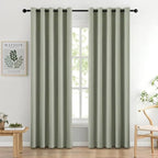 MIULEE Room Darkening Curtains Thermal Insulated Drapes Solid Window Treatment Set Grommet Top Light Blocking Blackout Curtain for Living Room/Bedroom 2 Panels 72 x 84 inch Sage Green