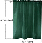 SpaceDresser Basic Rod Pocket Sheer Voile Window Curtain Panels Foliage Green 1 Pair 2 Panels 26 Width 40 Inch Long for Kitchen Bedroom Children Living Room Yard（Foliage Green，26Wx 40L）