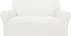 Easy-Going 100% Waterproof Oversized Loveseat Couch Cover, Dual Waterproof Sofa Cover, Stretch Jacquard Sofa Slipcover, Leakproof Furniture Protector for Kids, Pets, Dog and Cat, Cream