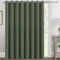 H.VERSAILTEX Blackout Patio Curtains 100 x 96 Inches for Sliding Door Extral Wide Blackout Curtain Panels Thermal Insulated Room Divider - Grommet Top, 8' Tall by 8.5' Wide - Bronze Green