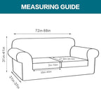 Turquoize 3 Piece Sofa Covers for 2 Cushion Couch Sofa Slipcover Soft Couch Cover for Dogs-Washable Sofa Furniture Cover with 2 Individual Cushion Covers, Feature Fabric (2 Cushion Sofa, Porcelain)