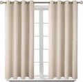 BGment Short Curtains for Small Window 54 Inch Long - Champagne 2 Panels