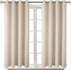 BGment Short Curtains for Small Window 54 Inch Long - Champagne 2 Panels