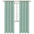 BGment Blackout Curtains - Grommet Thermal Insulated Room Darkening Bedroom and Living Room Curtains, Set of 2 Panels (52 x 84 Inch, Frosty Green)