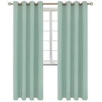 BGment Blackout Curtains - Grommet Thermal Insulated Room Darkening Bedroom and Living Room Curtains, Set of 2 Panels (52 x 84 Inch, Frosty Green)