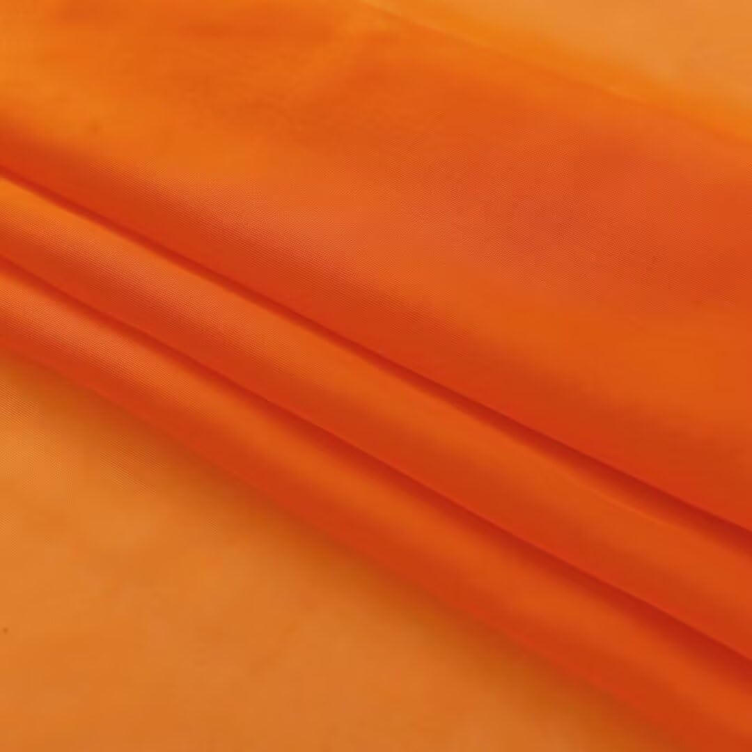 SpaceDresser Basic Rod Pocket Sheer Voile Window Curtain Panels White 1 Pair 2 Panels 38 Width 84 Inch Long for Kitchen Bedroom Children Living Room Yard(Orange,38 W x 84 L)