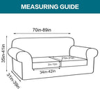 Turquoize 3 Piece Sofa Covers for 2 Cushion Couch Sofa Slipcover Soft Couch Cover for Dogs-Washable Sofa Furniture Cover with 2 Individual Cushion Covers, Feature Fabric (2 Cushion Sofa, Macchiato)