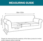 Turquoize 4 Piece Sofa Covers for 3 Cushion Couch Sofa Slipcover Soft Couch Cover for Dogs-Washable Sofa Furniture Covers with 3 Individual Large Cushion Covers, Feature Fabric (XL Sofa, Storm Blue)