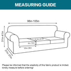 Turquoize 4 Piece Sofa Covers for 3 Cushion Couch Sofa Slipcover Soft Couch Cover for Dogs-Washable Sofa Furniture Covers with 3 Individual Large Cushion Covers, Feature Thick Fabric (XL Sofa, Taupe)