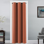 H.VERSAILTEX Doorway Curtain Blackout Closet Door Curtain Room Divider Window Treatment Curtain for Bedroom Thermal Insulated Privacy Drape Soundproof Grommet, 42 x 80 inches, 1 Panel, Orange