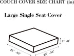 Sofa Covers Couch Covers for Sofa Pet Friendly Couch Cushion Covers Universal Sofa Covers Washable Stretch Slipcovers for Sectional Sofa (Texture Metal Gray,Large Single Seat Cover)