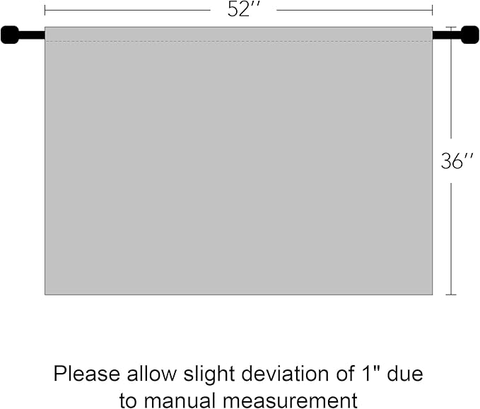 RYB HOME Short Curtains for Small Window, Sunmmer Heat Light Blocking Privacy Protection Curtains for Sunroom Laundry Room Stair Window, Width 52 by Length 36, Natural, Set of 2