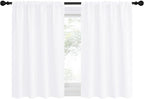 NICETOWN RV Curtains for Camper Windows, White Curtains for Kitchen, Home Decoration Light Filtering Drapes for Small Window (42 inches Wide by 36 inches Long, 1 Pair)