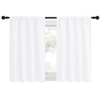 NICETOWN RV Curtains for Camper Windows, White Curtains for Kitchen, Home Decoration Light Filtering Drapes for Small Window (42 inches Wide by 36 inches Long, 1 Pair)