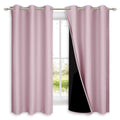 NICETOWN 100% Blackout Room Warming Lined Curtains, Totally Darkness Drapes, Thermal Insulated Drapes for Daughters Nursery (Lavender Pink, 1 Pair, 42 inches Width x 63 inches Length Each Panel)