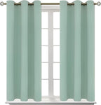 BGment Blackout Curtains - Grommet Thermal Insulated Room Darkening Bedroom and Living Room Curtains, Set of 2 Panels (38 x 54 Inch, Frosty Green)