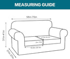 Turquoize 3 Piece Sofa Covers for 2 Cushion Couch Sofa Slipcover Soft Couch Cover for Dogs-Washable Sofa Furniture Covers with 2 Individual Cushion Covers, Thick Jacquard Fabric (Loveseat, Rust)