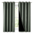 NICETOWN Dark Mallard 100% Blackout Lined Curtains, 2 Thick Layers Completely Blackout Window Treatment Thermal Insulated Drapes for Kitchen/Bedroom (1 Pair, 52" Width x 63" Length Each Panel)