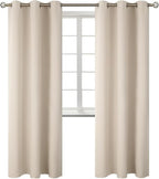 BGment Blackout Curtains - Grommet Thermal Insulated Room Darkening Bedroom and Living Room Curtains, Set of 2 Panels (42 x 84 Inch, Champagne)
