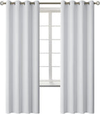 BGment Room Darkening Curtains 72 Inches Long - Grommet Thermal Insulated Drapes Window Treatment Curtains for Bedroom, 2 Panels, 52 x 72 Inch, Greyish White