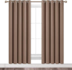 NICETOWN Window Draperies Blackout Curtain Panels, Window Treatment Thermal Insulated Solid Grommet Blackout Drapes for Bedroom (One Pair, 70 by 72 inches, Cappuccino)