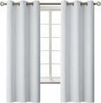 BGment Room Darkening Curtains 63 Inches Long - Grommet Thermal Insulated Drapes Window Treatment Curtains for Bedroom, 2 Panels, 42 x 63 Inch, Greyish White
