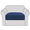 H.VERSAILTEX High Stretch Individual Seat Cushion Covers Sofa Slipcovers Couch Cushion Covers Sofa Covers Featuring Jacquard Textured Twill Fabric (1 Pack for 1 Cushion Chair, Navy, Small)
