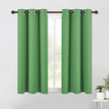 NICETOWN Forest Green Kitchen Blackout Short Curtain Panels for Bedroom, 2 Panels, W42 x L45 -Inch, Thermal Insulated Grommet Top Blackout Draperies and Drapes