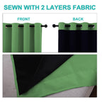 NICETOWN 100% Blackout Lined Curtains, Forest Green, 1 Pair, 70" Width x 63" Length Each Panel, 2 Thick Layers Completely Blackout Window Treatment Thermal Insulated Drapes for Kitchen/Bedroom
