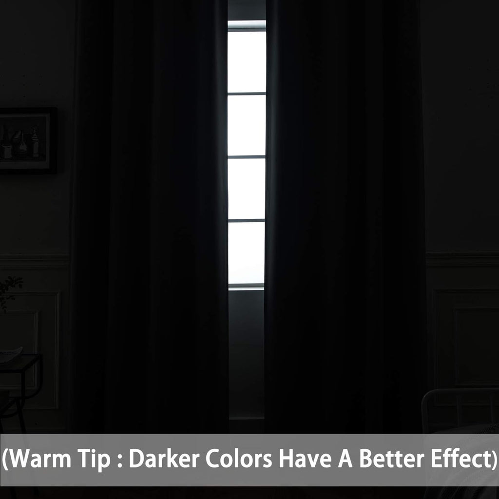 Yakamok Pink Room Darkening Curtains 84 inch Sliding Door Drapes