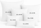 LANE LINEN 4 Pack 18x18 White Throw Pillow Inserts for Decorative Pillow Covers, Couch Pillows for Living Room, Fluffy Pillows for Bed