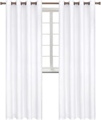 BGment Room Darkening Curtains 95 Inches Long - Grommet Thermal Insulated Drapes Window Treatment Curtains for Bedroom, 2 Panels, 52 x 95 Inch, Pure White