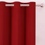 LEMOMO Blackout Curtains 66 x 72 Inch Long Red Curtains Set of 2 Panels Room Darkening Curtains for Bedroom and Living Room
