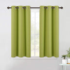 NICETOWN Blackout Curtain Panels for Living Room, Thermal Insulated Solid Grommet Top Blackout Draperies/Drapes for Window (1 Pair, 42 x 45 Inch in Fresh Green)