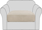 H.VERSAILTEX Stretch Couch Cushion Covers Individual Seat Sofa Chair Slipcovers Cushion Protector Cover Featuring Jacquard Textured Twill Fabric(1 Cushion Chair Cover, Island Fossi)
