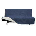 Easy-Going Reversible Couch Cover, Large Futon Sofa, Dark Blue/Ivory