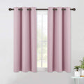NICETOWN Blackout Curtain Panels for Bedroom, 2 Panels, W42 x L60 inches, Baby Pink, Thermal Insulated Grommet Top Blackout Draperies and Drapes