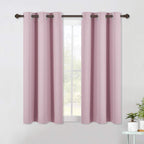 NICETOWN Blackout Curtain Panels for Bedroom, 2 Panels, W42 x L60 inches, Baby Pink, Thermal Insulated Grommet Top Blackout Draperies and Drapes