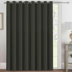 H.VERSAILTEX Blackout Patio Curtains 100 x 96 Inches for Sliding Door Extral Wide Blackout Curtain Panels Thermal Insulated Room Divider - Grommet Top, 8' Tall by 8.5' Wide - Olive