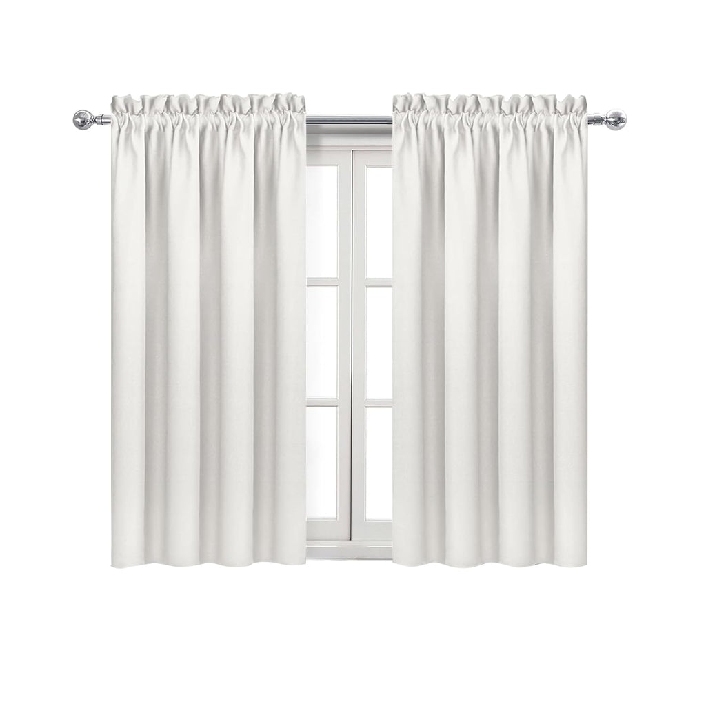 DWCN Blackout Curtains for Bedroom Living Room 52 x 54 Inch Long Ivory