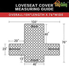 Easy-Going Reversible Loveseat Couch Cover for 2 Cushion Couch Sofa Cover for Dogs Water Resistant Furniture Protector with Foam Sticks Elastic Straps for Pet (Loveseat, Cyan/Ivory)
