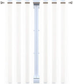 Yakamok Pure White Curtains 45 Inch Length, Grommet Top Small Window Drapes for Living Room/Bedroom(52 Inch Width, 2 Panels)