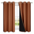NICETOWN 100% Blackout Short Curtains with Black Liners, 2 Panels, 37" W by 40" L, Vintage Blue, Solid Thermal Insulated Full Blackout 2-Layer Lined Drapes, Energy Efficiency Window Drapes for Bedroom